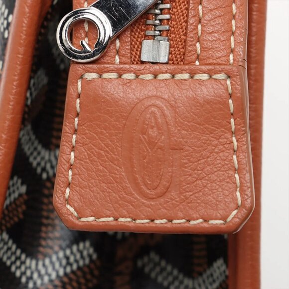 Goyard Juvance MM PVCx leather Clutch bag Brown - Picture 8 of 9